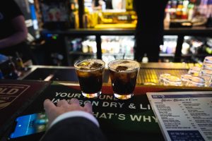 two drinks served to customers
